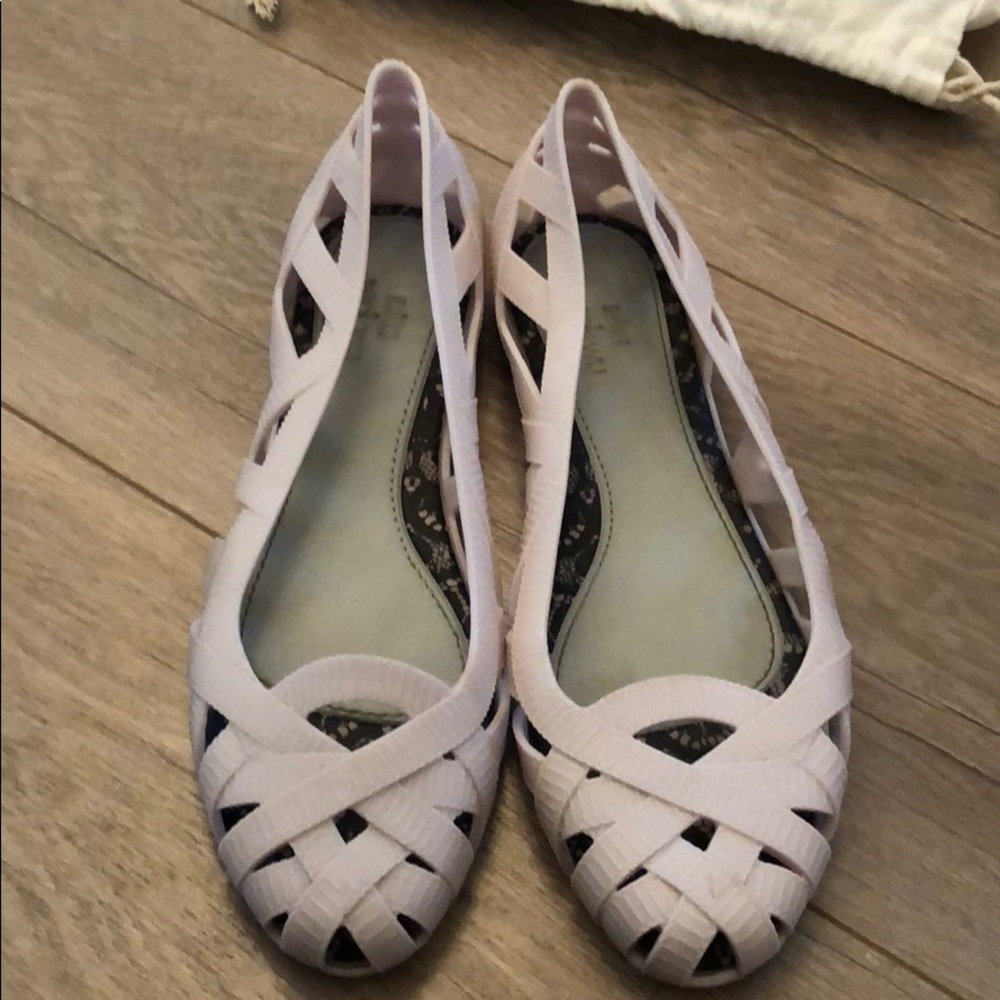 Melissa Jason white sandals size 6